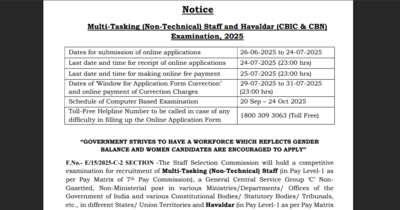 SSC MTS, Havaldar 2025 registration starts at ssc.gov.in: Direct link to apply for over 1000 vacancies, and other key details here