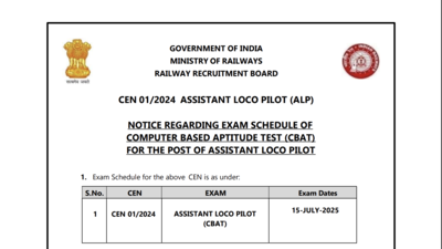 RRB ALP 2025 aptitude test on July 15; schedule released at rrbapply.gov.in