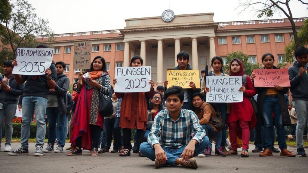 JNU begins PhD admissions for 2025-26; students’ union launches hunger strike, ET Education