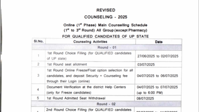 JEECUP counselling 2025 revised schedule announced: Check new dates for round 5 and key details here