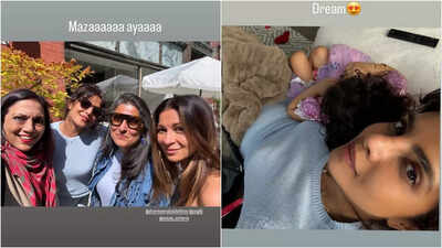 ‘Maza aya’: Priyanka Chopra enjoys ‘borderless brunch’ with Pakistani filmmaker Sharmeen Obaid-Chinoy and Mira Nair, ends day with daughter Malti Marie | Hindi Movie News