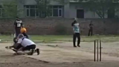 Video: Tragedy on the field! Cricketer dies of heart attack moments after hitting a six | Cricket News