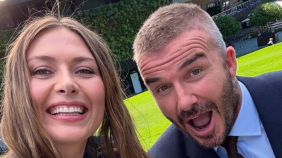 Watch: Maria Sharapova, David Beckham make surprising Wimbledon 2025 appearance; England cricketer also there | Tennis News