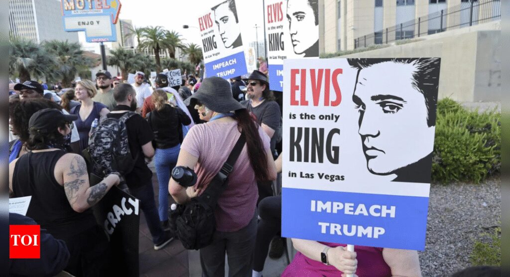 Anti-Trump protests ace US President’s birthday parade