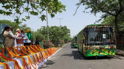 PM Modi flags off 200 new e-buses in Delhi: Equipped with CCTV, GPS & more
