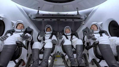 Shubhanshu Shukla’s first video inside SpaceX Dragon released |