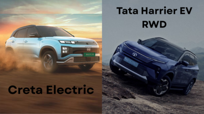 Tata Harrier EV RWD vs Hyundai Creta EV: Price, variants, specs compared