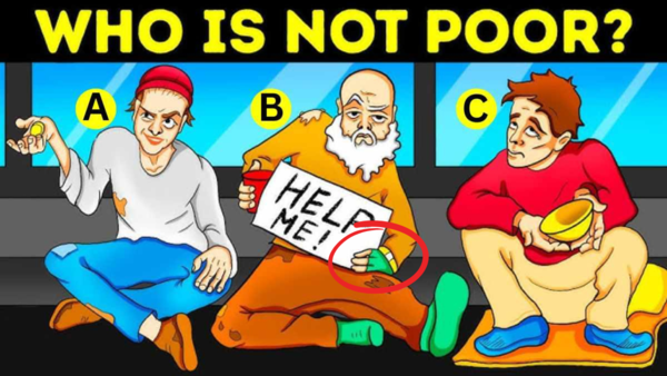Optical Illusion: Can you tell which beggar is actually rich? |