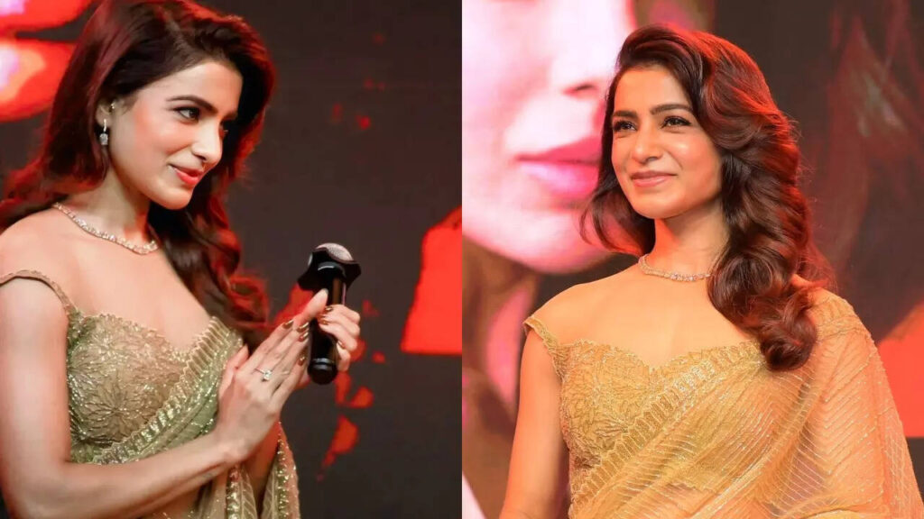 Draped in gold, in Dubai! Samantha Ruth Prabhu’s latest saree look is mesmerising