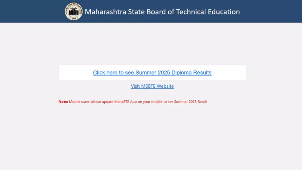 MSBTE summer diploma results 2025 announced at msbte.ac.in; check direct link here