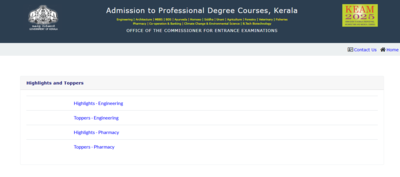 KEAM rank list 2025 released at cee.kerala.gov.in: Check rank list here