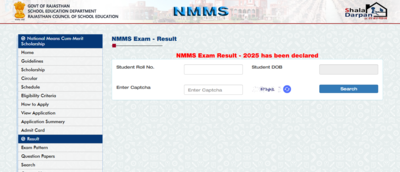 Rajasthan NMMS 2025 result declared at rajshaladarpan.rajasthan.gov.in: Direct link to download scorecards here