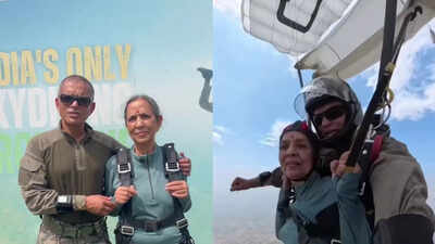 Flying high at 80: India’s oldest woman skydives on birthday; says ‘fulfilled her childhood wish’ | India News