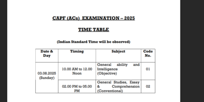UPSC CAPF exam date 2025 released at upsc.gov.in: Check key details here