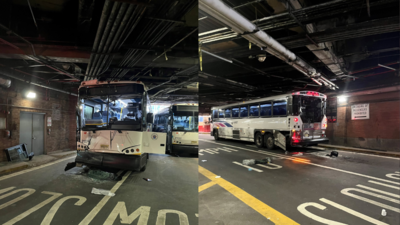 NYC port authority accident: 12 injured in bus terminal crash; lane ramp reopens after traffic delays