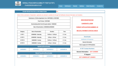 KTET June 2025 registration begins at ktet.kerala.gov.in: Examination to be held in August, direct link to apply here