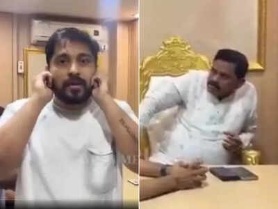 Caught on camera: Traders slapped, forced to apologise for not speaking Marathi at Sena UBT office in Thane | India News