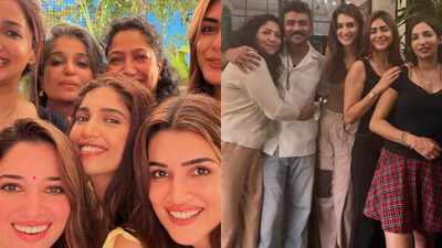 Dhanush enjoys a cosy evening with Kriti Sanon, Mrunal Thakur, Tamannaah Bhatia, and Bhumi Pednekar | Tamil Movie News