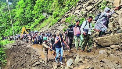 Rain fury: Landslides block over 100 roads in Uttarakhand, hit Kedar yatra | India News