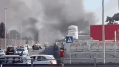 ‘Fireball shooting into sky’: 20 injured in explosion at fuel station in Rome – video