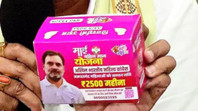 Bihar polls: Free sanitary pad packs with Rahul Gandhi’s photo sparks row; ‘this is nothing but an insult,’ say women | Patna News