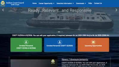 CGEPT 2025: Indian Coast Guard opens correction window for Navik and Yantrik recruitment at cgept.cdac.in