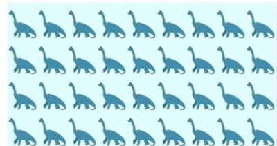Optical illusion: Can you spot the “different” dinosaur in under 10 seconds?