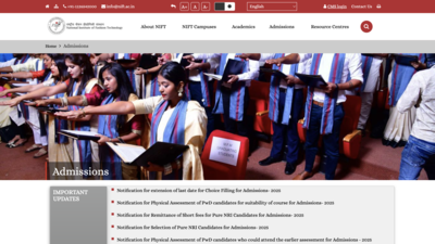 NIFT 2025 round 1 counselling choice filling deadline extended till this date: Apply online at nift.ac.in