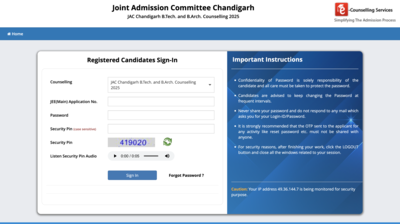 JAC Chandigarh BTech counselling 2025 Phase 1 choice filling begins: Register online by this date