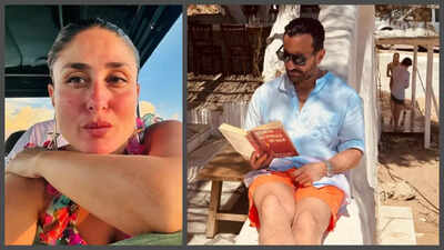 Kareena Kapoor clicks Saif Ali Khan lost in a book during their stylish London getaway – See photos |