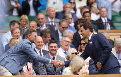 Rare! England batter Joe Root meets tennis legend Roger Federer, James Anderson also in attendance – Watch | Cricket News