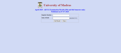 Madras University April Undergraduate result 2025 released at unom.ac.in: Direct link to download scorecards here