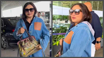 Rani Mukerji makes a style statement at airport with a luxury bag worth a whopping Rs 10 lakh – WATCH video |