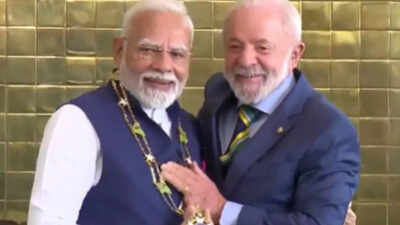 26th global award: PM Modi conferred Brazil’s highest honour — ‘Grand Collar of National Order of Southern Cross’ | India News