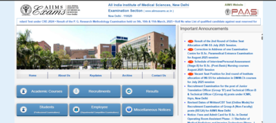 AIIMS INI SS second round seat allotment result 2025 declared at aiimsexams.ac.in: Direct link to download here