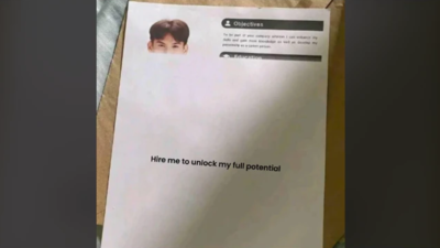 ‘Hire me to unlock full potential’: Half-printed resume goes viral for bold twist; Reddit users debate – clever stunt or printer fail? | India News