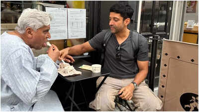 Shabana Azmi shares sweet ice cream moment between Farhan Akhtar and Javed Akhtar in London – PIC | Hindi Movie News