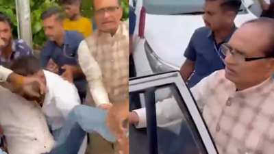Watch: Shivraj Singh Chouhan halts convoy to help crash victim; rushes youth to hospital in Bhopal | India News