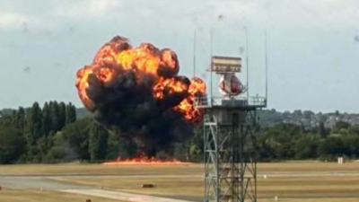 Jet crashes at London Southend Airport shortly after take off; casualties feared