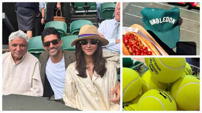 Wimbledon 2025: Farhan Akhtar, Shibani Dandekar, and Javed Akhtar join the excitement – Pics and videos inside |