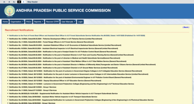 APPSC recruitment 2025: Notification released for Forest Beat Officer posts, apply online from this date