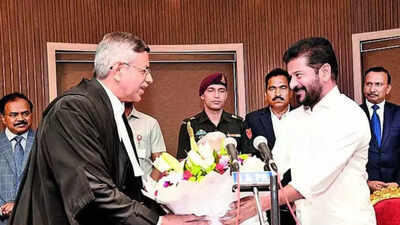 Justice AK Singh sworn in as CJ of Telangana high court | Hyderabad News