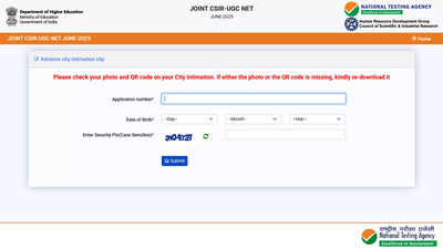 CSIR-UGC NET June 2025: Advance intimation of exam city released at csirnet.nta.ac.in