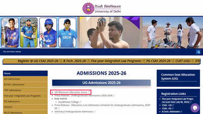 DU UG admission 2025: First seat allotment list released for 71,624 seats at admission.uod.ac.in
