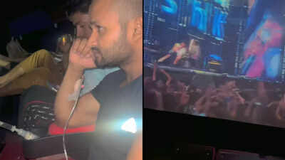 ‘Saiyaara’ fan watches movie with IV drip clutched to his seat in theatre; netizens react | Hindi Movie News