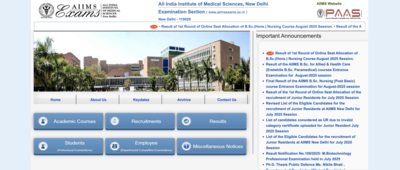 AIIMS BSc Nursing 2025 round 1 seat allotment result out at aiimsexams.ac.in: Direct link to download scorecards here