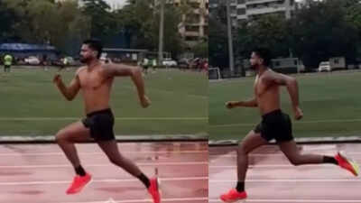 Watch: Shreyas Iyer goes full Usain Bolt mode; video goes viral | Cricket News