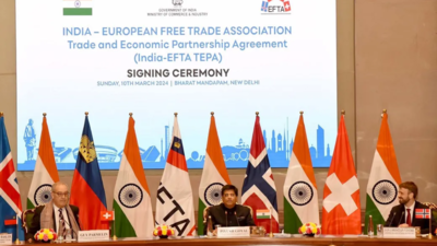 India submits TEPA ratification document to EFTA bloc: Trade pact set to begin October 1, 0 bn investment pledged