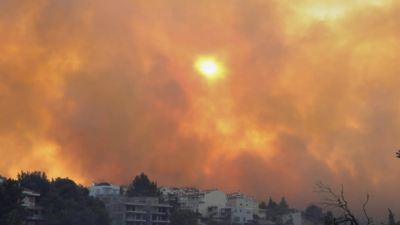 Wildfire burns through northern suburb of Greece’s capital Athens and residents are told to evacuate | World News