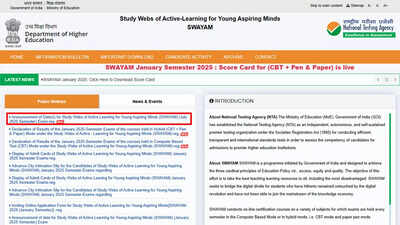 SWAYAM July 2025 exams to be held by NTA from 11 to 14 December; check official notice here